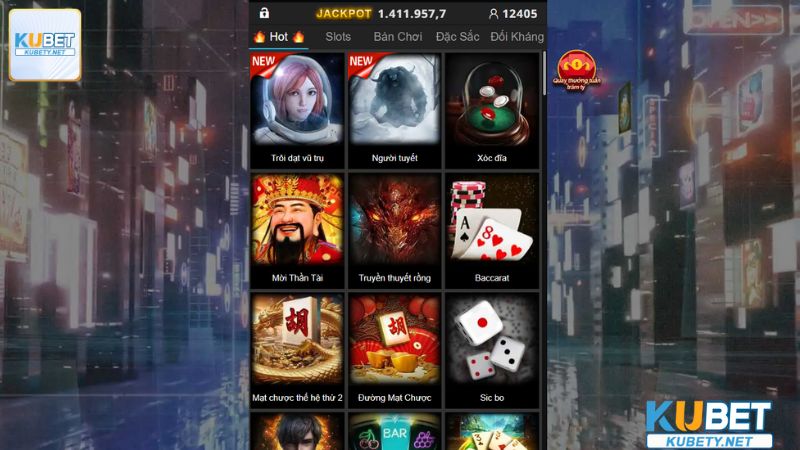 Giới thiệu sảnh 3D games Kubet